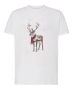 1565 (1) Koszulka Święta Renifer z szalikiem Zima