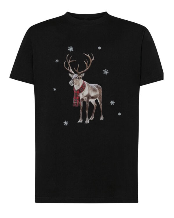 1565 (7) Koszulka Święta Renifer z szalikiem Zima