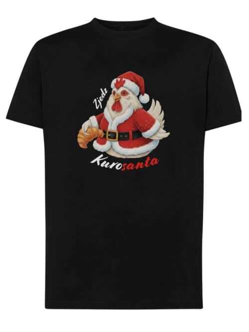 1567 (14) Koszulka Zjedz KuroSanta Śmieszna Święta