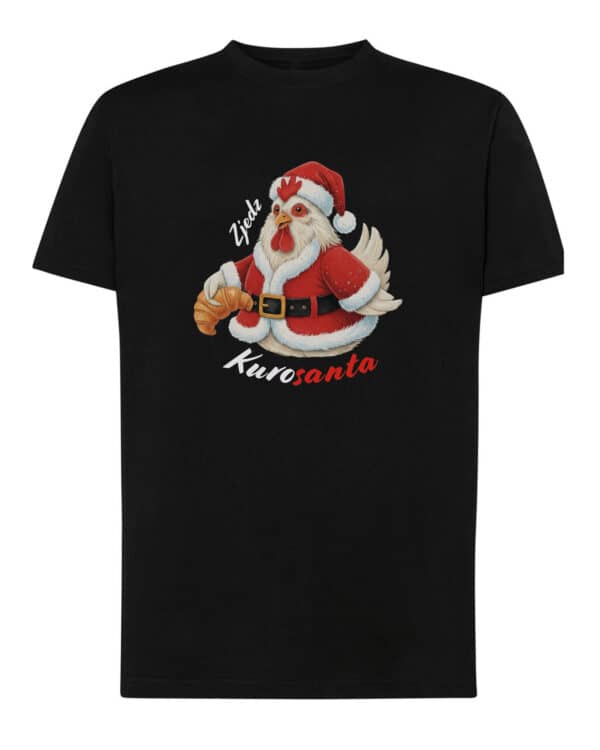 1567 (14) Koszulka Zjedz KuroSanta Śmieszna Święta