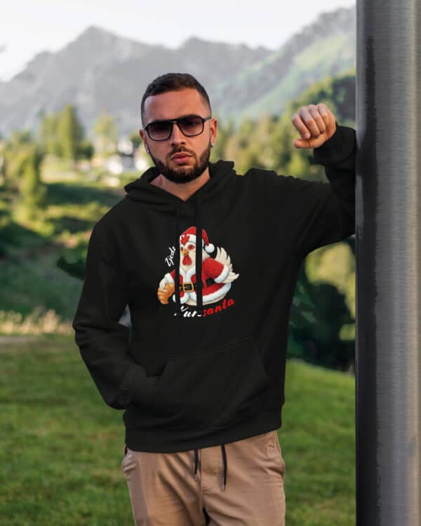 1567 (19) Bluza z kapturem <br>Zjedz KuroSanta Śmieszna Święta