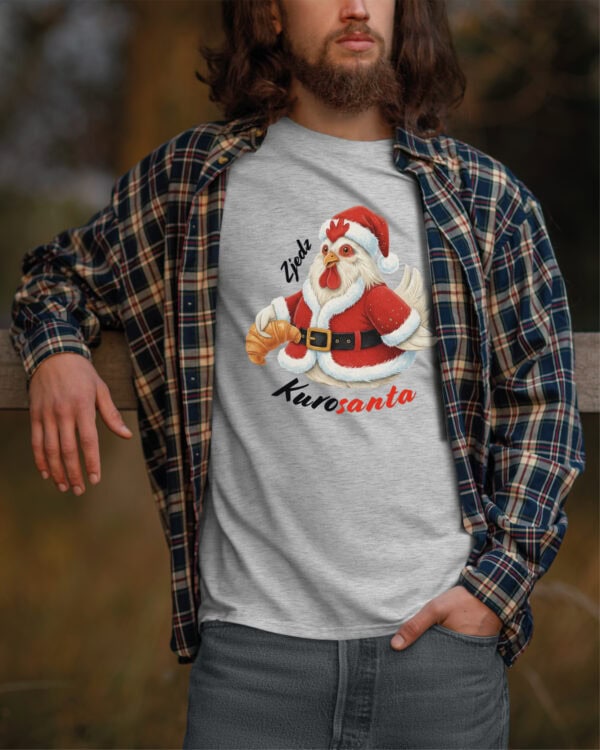 1567 (6) Koszulka Zjedz KuroSanta Śmieszna Święta