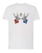 1569 (1) Koszulka Święta Jemioła Renifery Pocałunek