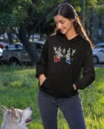 1569 (11) Bluza z kapturem <br>Święta Jemioła Renifery Pocałunek