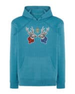 1569 (16) Bluza z kapturem <br>Święta Jemioła Renifery Pocałunek