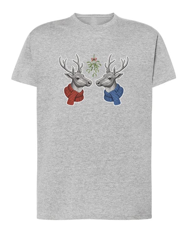 1569 (4) Koszulka Święta Jemioła Renifery Pocałunek