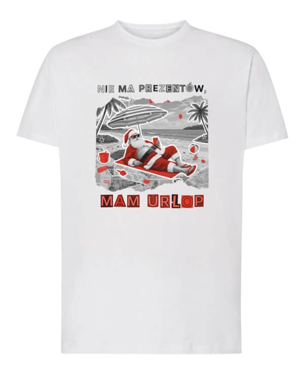 1571 (1) Koszulka Święty Mikołaj na Wakacjach Urlop
