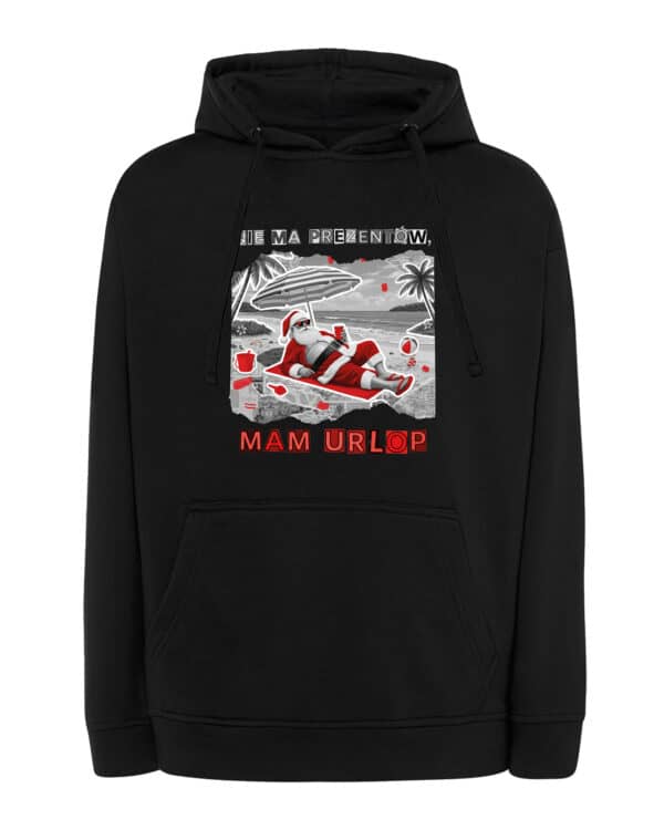 1571 (10) Bluza z kapturem Święty Mikołaj na Wakacjach Urlop