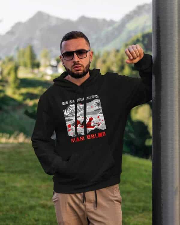 1571 (12) Bluza z kapturem <br>Święty Mikołaj na Wakacjach Urlop