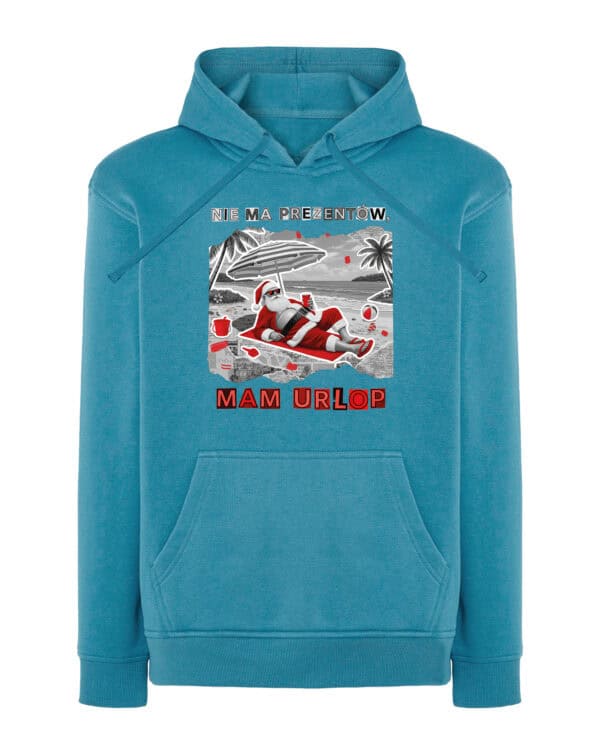 1571 (16) Bluza z kapturem <br>Święty Mikołaj na Wakacjach Urlop