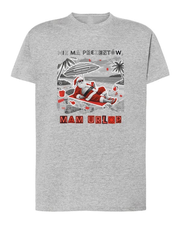 1571 (4) Koszulka Święty Mikołaj na Wakacjach Urlop