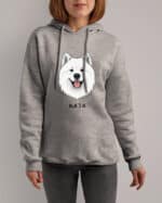 TL HO SIM 1501 (2) Bluza z kapturem <br>Samojed Personalizowana Pupil Pies