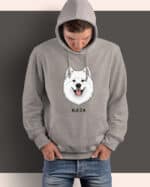 TL HO SIM 1501 (3) Bluza z kapturem <br>Samojed Personalizowana Pupil Pies