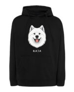 TL HO SIM 1501 (7) Bluza z kapturem Samojed Personalizowana Pupil Pies