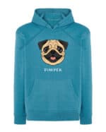 TL HO SIM 1502 (13) Bluza z kapturem <br>Mops Personalizowana Pupil Pies