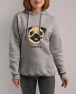 TL HO SIM 1502 (2) Bluza z kapturem <br>Mops Personalizowana Pupil Pies