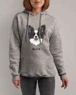 TL HO SIM 1503 (2) Bluza z kapturem <br>Papillon Personalizowana Pupil Pies