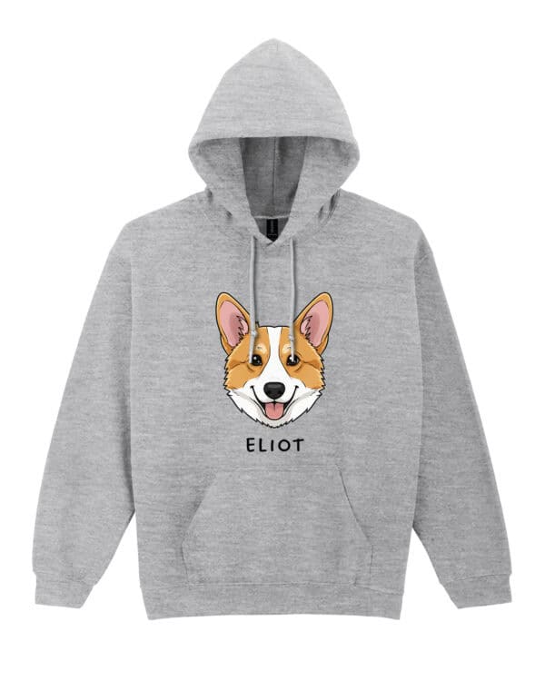 TL HO SIM 1504 (1) Bluza z kapturem <br>Corgi Personalizowana Pupil Pies