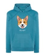 TL HO SIM 1504 (13) Bluza z kapturem <br>Corgi Personalizowana Pupil Pies