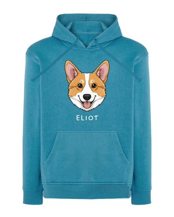 TL HO SIM 1504 (13) Bluza z kapturem <br>Corgi Personalizowana Pupil Pies