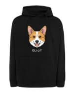 TL HO SIM 1504 (7) Bluza z kapturem Corgi Personalizowana Pupil Pies