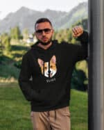 TL HO SIM 1504 (9) Bluza z kapturem <br>Corgi Personalizowana Pupil Pies