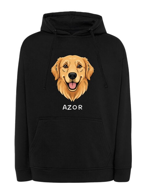 TL HO SIM 1506 (7) Bluza z kapturem Golden Retriever Personalizowana Pupil Pies