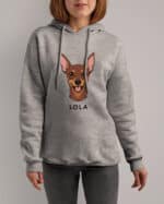 TL HO SIM 1507 (2) Bluza z kapturem <br>Pinczer miniaturowy Personalizowana Pupil Pies