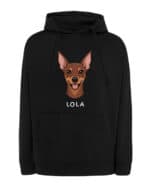 TL HO SIM 1507 (7) Bluza z kapturem Pinczer miniaturowy Personalizowana Pupil Pies