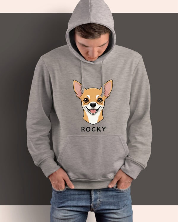 TL HO SIM 1509 (3) Bluza z kapturem <br>Chihuahua Personalizowana Pupil Pies