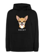 TL HO SIM 1509 (7) Bluza z kapturem Chihuahua Personalizowana Pupil Pies