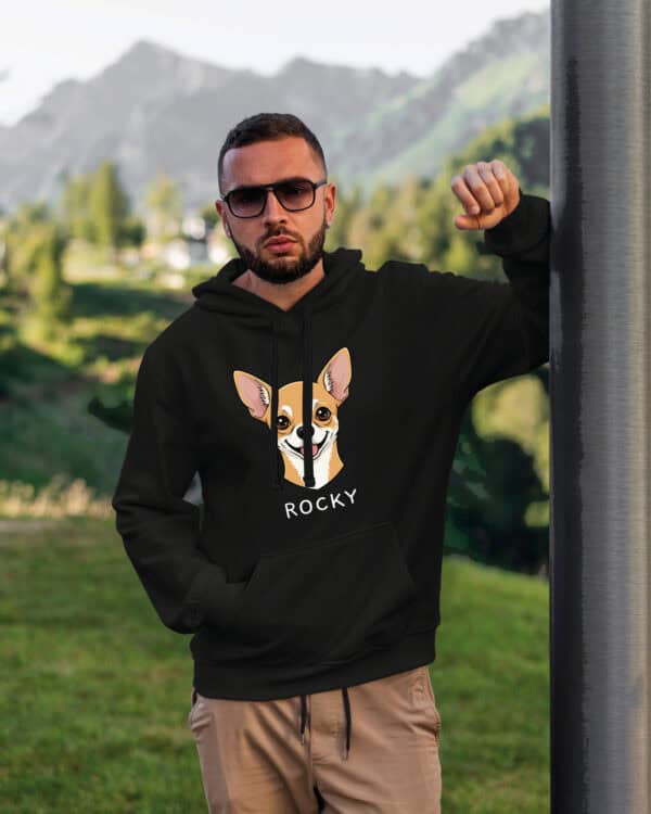 TL HO SIM 1509 (9) Bluza z kapturem <br>Chihuahua Personalizowana Pupil Pies