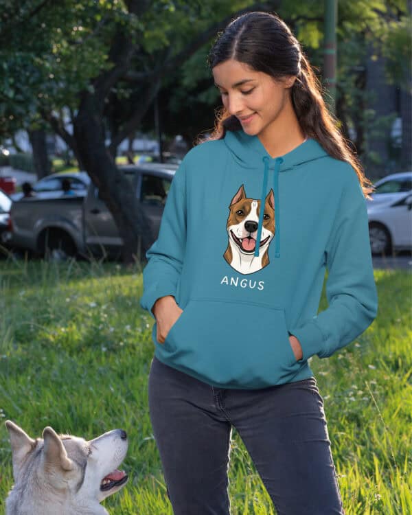 TL HO SIM 1510 (14) Bluza z kapturem <br>Amstaff Personalizowana Pupil Pies