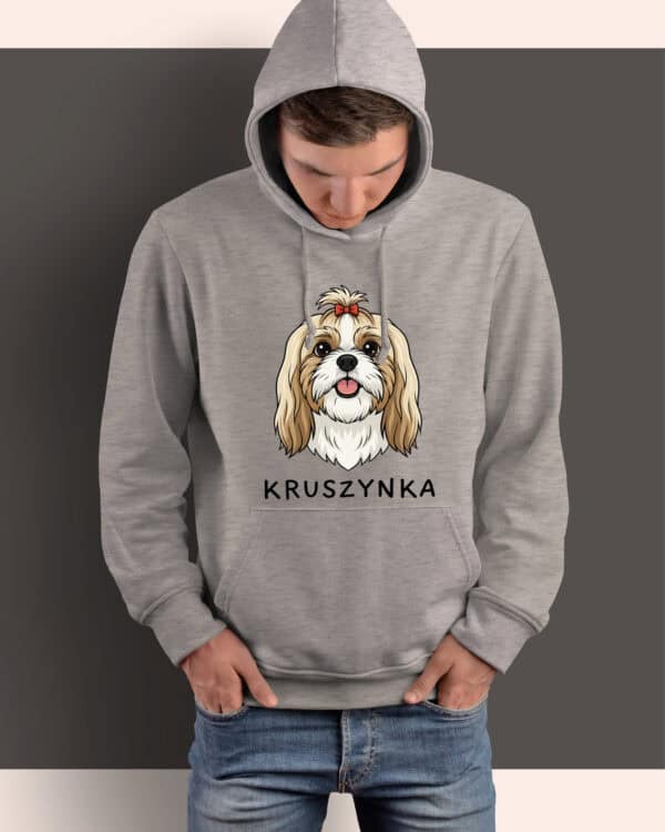 TL HO SIM 1511 (3) Bluza z kapturem <br>Shih Tzu Personalizowana Pupil Pies