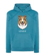 TL HO SIM 1512 (13) Bluza z kapturem <br>Collie długowłosy Personalizowana Pupil Pies