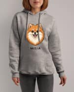 TL HO SIM 1514 (2) Bluza z kapturem <br>Szpic miniaturowy Personalizowana Pupil Pies