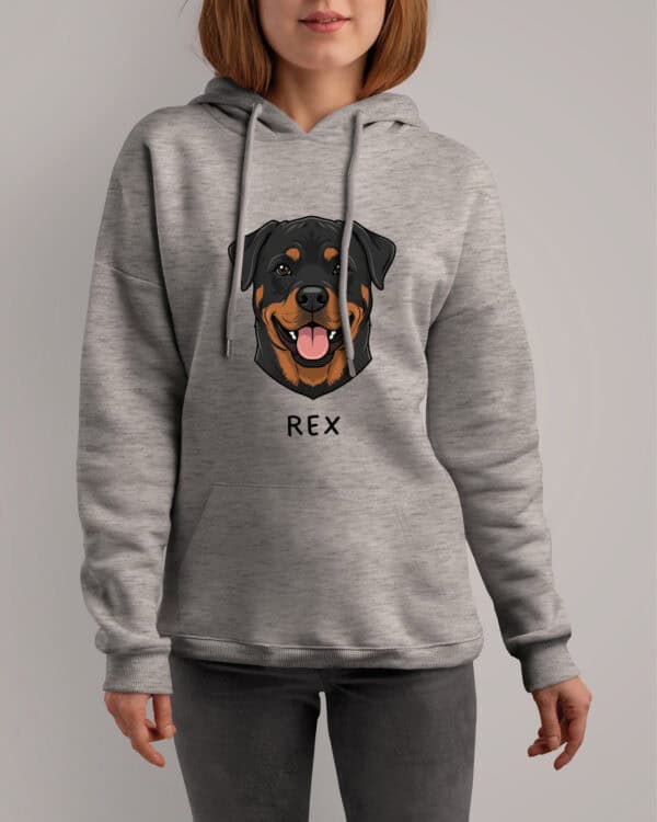 TL HO SIM 1516 (2) Bluza z kapturem <br>Rottweiler Personalizowana Pupil Pies