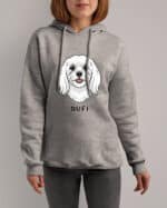 TL HO SIM 1517 (2) Bluza z kapturem <br>Maltańczyk Personalizowana Pupil Pies