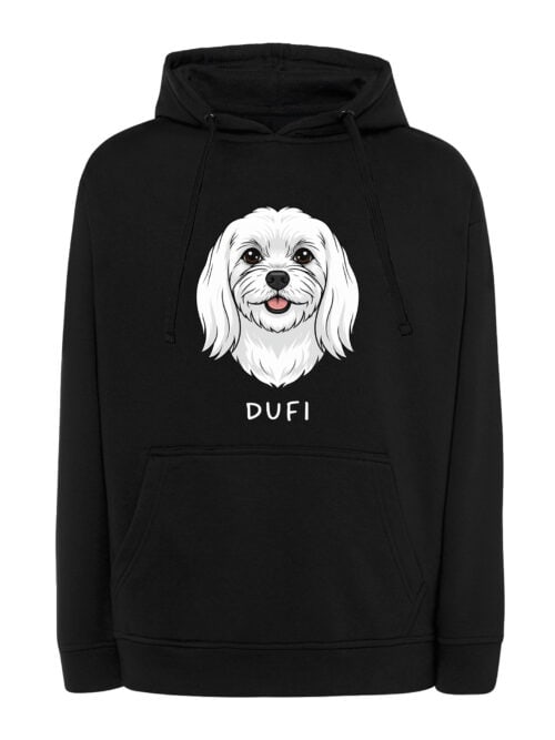 TL HO SIM 1517 (7) Bluza z kapturem Maltańczyk Personalizowana Pupil Pies