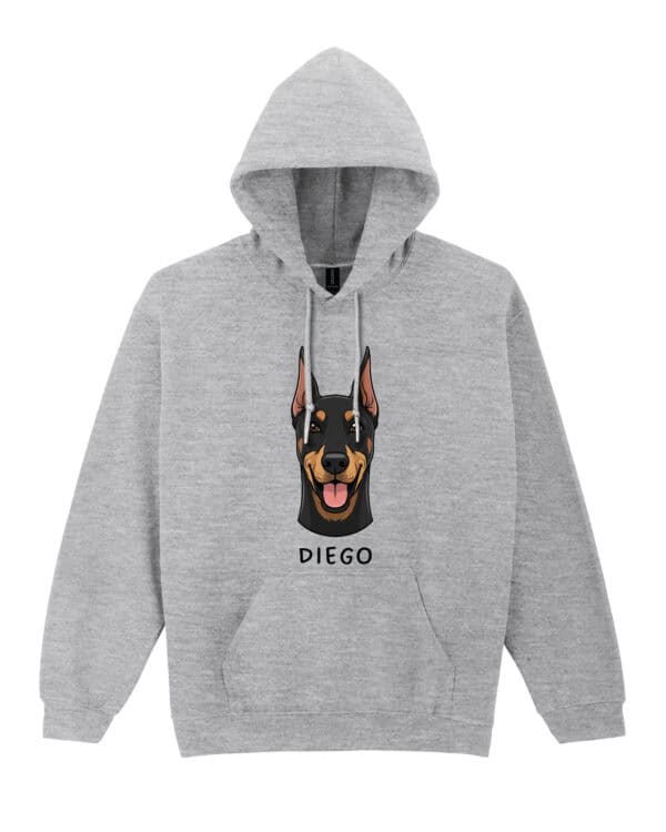 TL HO SIM 1524 (1) Bluza z kapturem <br>Doberman Personalizowana Pupil Pies