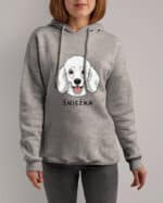 TL HO SIM 1525 (2) Bluza z kapturem <br>Pudel Personalizowana Pupil Pies