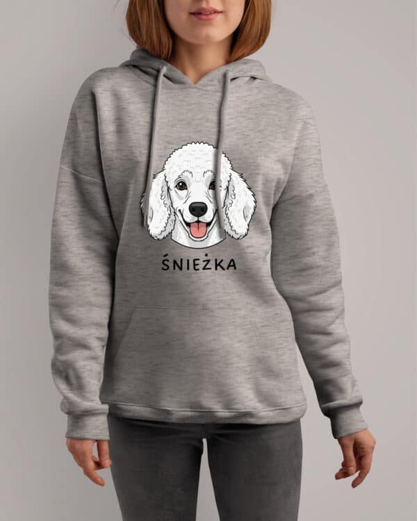 TL HO SIM 1525 (2) Bluza z kapturem <br>Pudel Personalizowana Pupil Pies