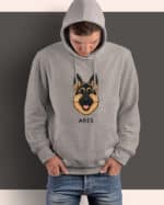 TL HO SIM 1526 (3) Bluza z kapturem <br>Owczarek niemiecki Personalizowana Pupil Pies