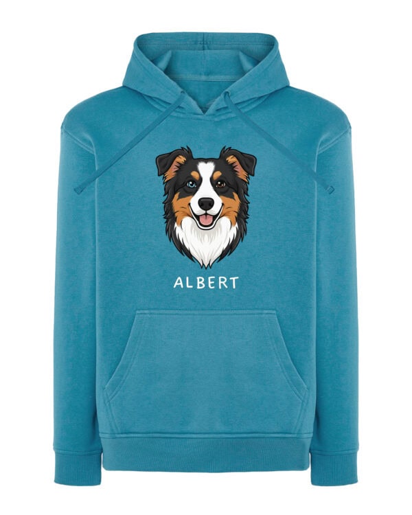 TL HO SIM 1527 (13) Bluza z kapturem <br>Owczarek australijski Personalizowana Pupil Pies