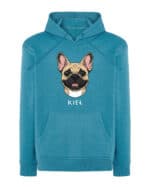 TL HO SIM 1528 (13) Bluza z kapturem <br>Buldog francuski Personalizowana Pupil Pies
