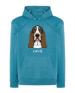 TL HO SIM 1529 (13) Bluza z kapturem <br>Basset Personalizowana Pupil Pies