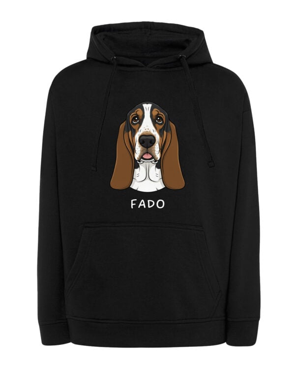 TL HO SIM 1529 (7) Bluza z kapturem Basset Personalizowana Pupil Pies