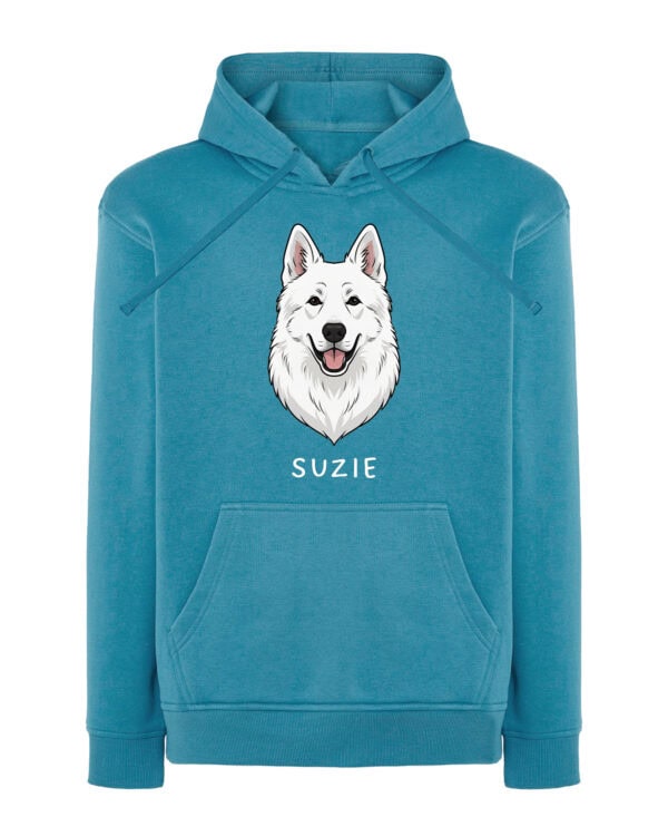 TL HO SIM 1531 (13) Bluza z kapturem <br>Owczarek szwajcarski Personalizowana Pupil Pies