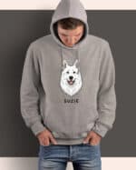 TL HO SIM 1531 (3) Bluza z kapturem <br>Owczarek szwajcarski Personalizowana Pupil Pies