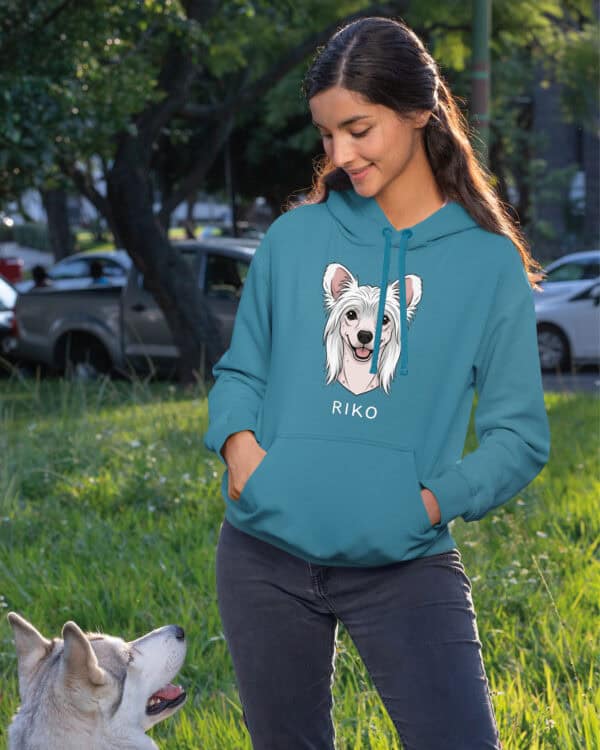 TL HO SIM 1532 (14) Bluza z kapturem <br>Grzywacz chiński Personalizowana Pupil Pies